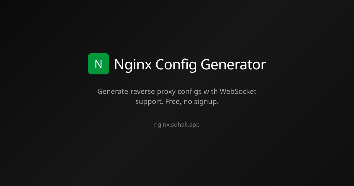 Nginx Config Generator
